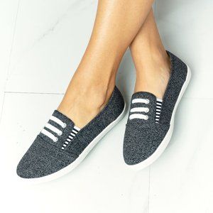 Forever Link Peek-A-Boo Stripes Canvas Slip-On Shoe